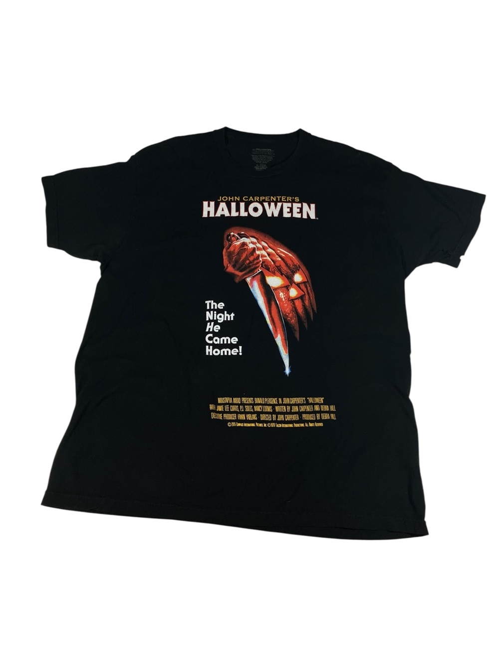 John Carpenter Halloween Movie Poster Graphic T Shirt Distressed XL